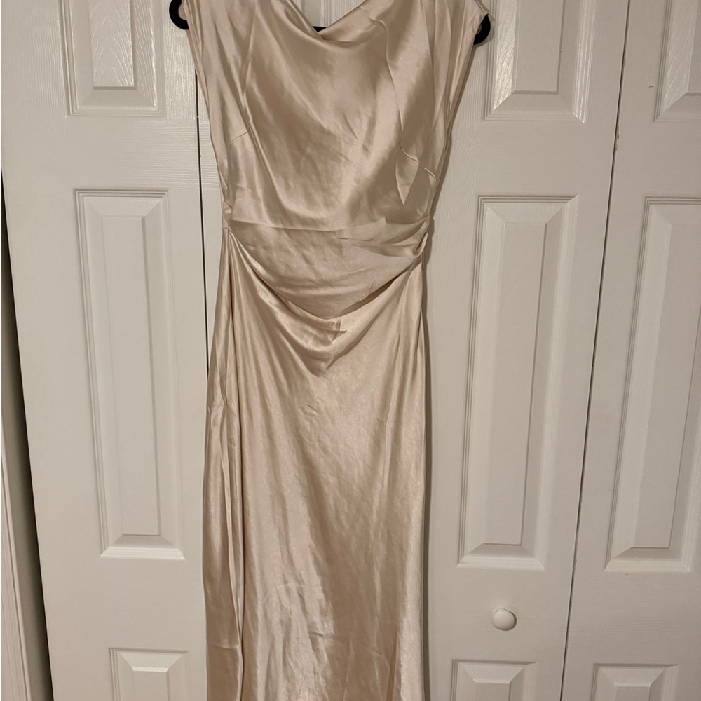 Hello Molly Faithful Nights Midi Dress in Champagne